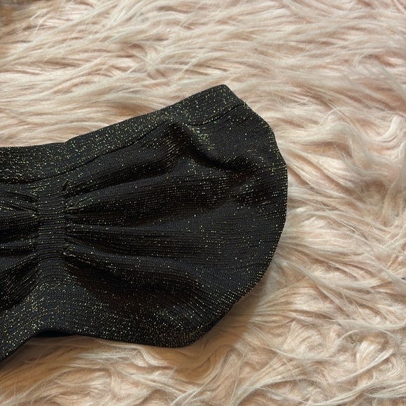 Intimately Free People Gold Metallic Black Bandeau sz XS/S - Picture 4 of 6